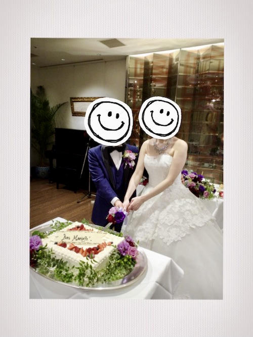 新郎新婦ケーキ